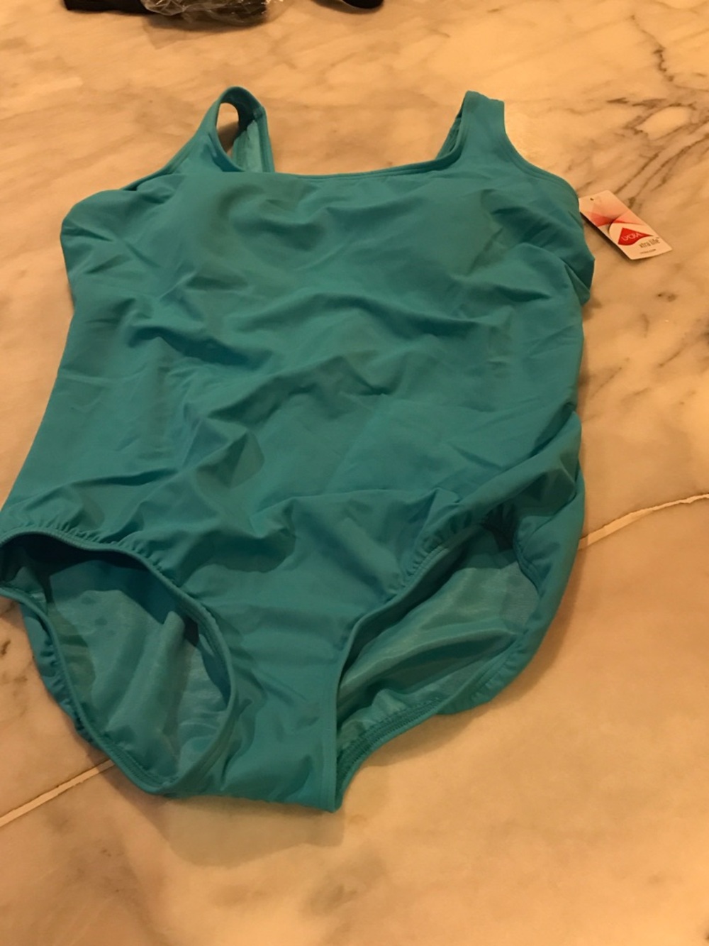 Lands' End Turquoise Scoop One-Piece Swimsuit